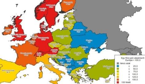 GfK Vásárlóerő: óriási a szakadék Európa északi-nyugati és déli-keleti fele között