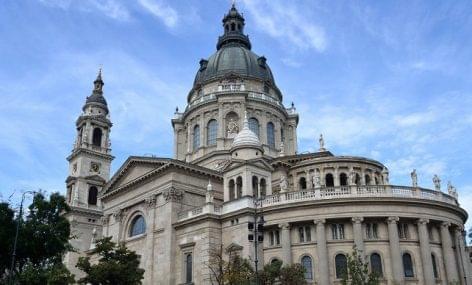The Christmas market was opened at the St. Stephen's Basilica