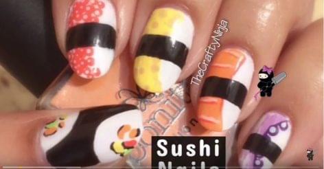 Sushi with nail art – Video of the day