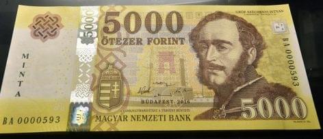 MNB:  the new 2000 and 5000 HUF banknotes will be available from March