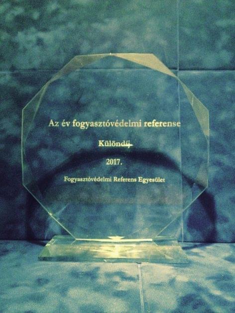 A Fogyasztóvédelmi Referens Egyesület „Az év fogyasztóvédelmi referense díj” pályázatának 2017. évi győztesei