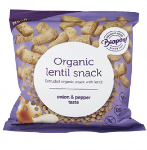 Organic lentil snacks