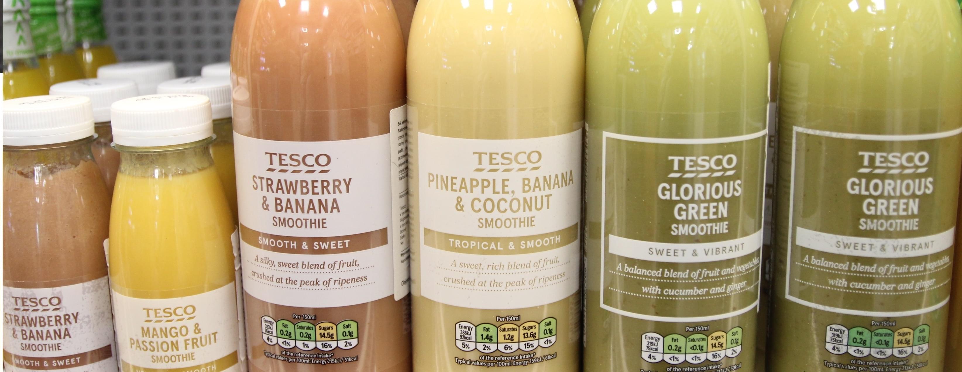 Tesco fresh juices and smoothies in new, more environmentally friendly  packaging - Trademagazin