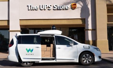 UPS and Waymo test a self-driving luggage car