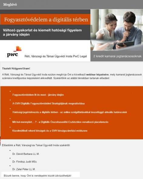 Consumer protection in the digital space – webinar with PwC experts