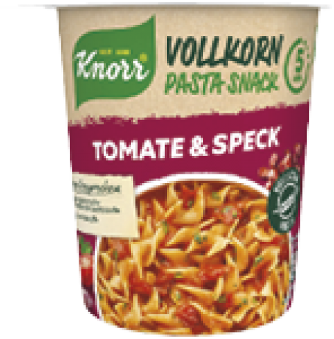 Knorr wholemeal pasta snacks (two new products)