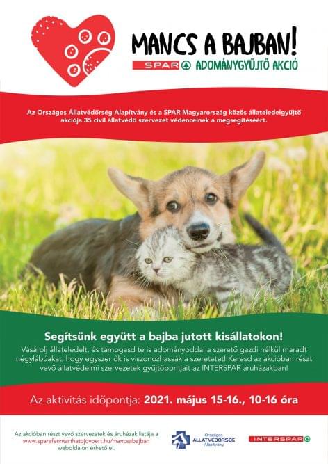 Állateledelgyűjtő akció az INTERSPAR áruházakban