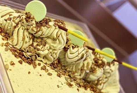 This year’s Lake Balaton ice cream is made with linden honey, almonds and apples