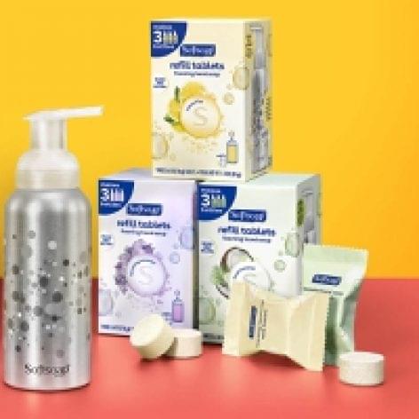 Colgate-Palmolive launches hand soap tablets and refillable aluminum bottle for Softsoap range