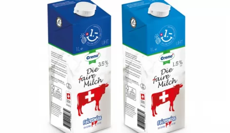 Fenntartható csomagolású tej a SPAR Svájctól
