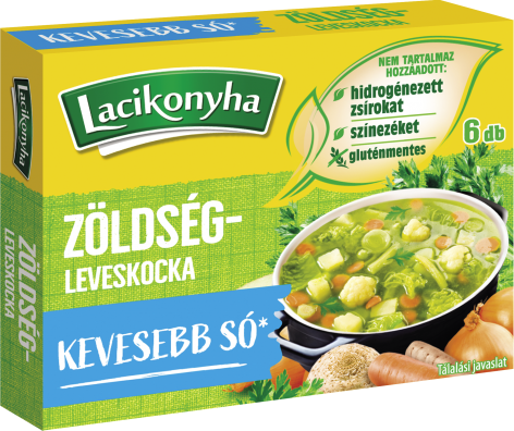 New Lacikonyha stock cubes with lower salt content