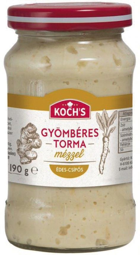 KOCH’S horseradish with ginger and honey, mango and cream, KOCH’S sauce for fish