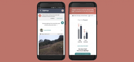 An app provides personal climate change alerts