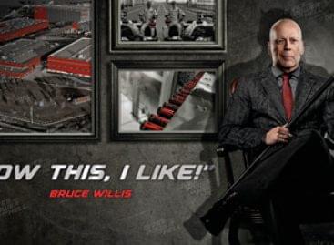 Harmadszorra is a Hell reklámarca Bruce Willis