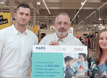 This year, Tesco and Mars are supporting the needy with HUF 2.5 million